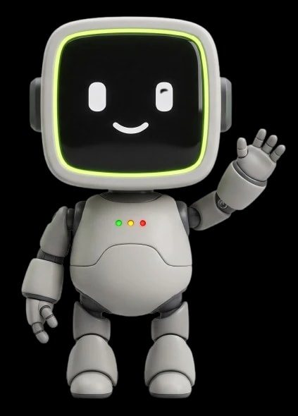 Whet robot smiling and waving